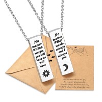 UNGENT THEM Magnetic Couples Necklace Sun and Moon Pendant Necklaces for Couples Best Friends Relationship Friendship Distance Matching Necklace Couple Jewelry for Him Her Girlfriend Boyfriend Women Men…
