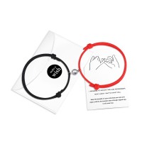 UNGENT THEM Magnetic Couples Bracelets Red Black Matching Distance Friendship Connecting Bracelets His and Hers Couple Jewelry Gifts for Boyfriend Girlfriend Women Men Bf Gf Him Her…