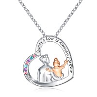 UNGENT THEM Father To Daughter Gifts, To My Daughter Heart Pendant Necklace from Dad, Birthday Christmas Jewelry Gifts Ideas for Teen Girls Women Daughter…