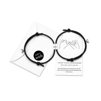 UNGENT THEM Couples Bracelets Magnetic Attract Sun Moon Matching Relationship Friendship Bracelets Couple Jewelry Gifts for Boyfriend Girlfriend Best Friends Women Men Him Her Bf Gf（2 black）