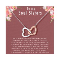 UNGENT THEM Soul Sister Necklace, Soul Sister Gifts for Best Friend Women, Unbiological Sister Necklace, Graduation Gifts for Her Best Friend Women Sister…