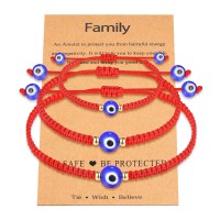 UNGENT THEM Evil Eye Bracelets Mal De Ojo Red String Kabbalah Protection Mommy and Me Adjustable Bracelet Set for Boys Girls Mother Daughter Family 3PCS…