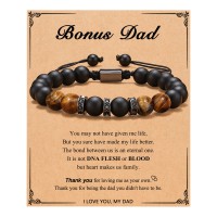 Step Dad Gifts from Daughter, Bonus Dad Gifts, Step Dad Christmas Birthday Gifts, Gifts for Stepdad Bracelet from Daughter, Stepped Up Dad Gifts Stepfather Father's Day Gifts from Daughter/Son…