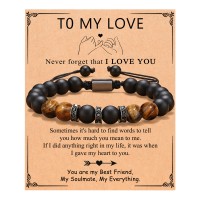 UNGENT THEM Valentines Day Christmas Gifts for Him Husband Anniversary Birthday Gift for Boyfriend Him Soulmate, Birthday Gifts for Men Who Has Everything, To My Love Bracelet…