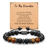 UNGENT THEM Grandpa Gifts, Unique Gifts for Grandpa from Grandchildren, Best Grandpa Gifts Birthday Father's Day Gifts for Grandfather Grandpa Papa Pawpaw Gift, Grandpa Bracelet for Men…