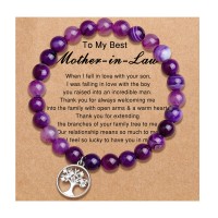 UNGENT THEM Mother in Law Gifts from Daughter in Law, Mother of the Groom Wedding Gifts from Bride Mother in Law Birthday Christmas Gift, Mother in Law Bracelet