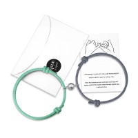 UNGENT THEM Couples Magnetic Bracelets Forever Matching Friendship Bf Gf Promise Bracelet Him Her Couple Jewelry Gifts for Best Friend Boyfriend Girlfriend Women Men（gray&green）