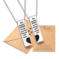 UNGENT THEM Couples Magnetic Necklace Relationship Matching Heart Necklace Magnet Necklaces Stainless Steel Couple Jewelry Gifts for Boyfriend Girlfriend Him Her Women Men Lover His Hers…