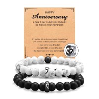 UNGENT THEM Happy Anniversary Bracelets Gifts for Women Men Him Her Boyfriend Girlfriend Couple Husband Wife 1 One Year Month Wedding-C-B-Ring-Ainni-05